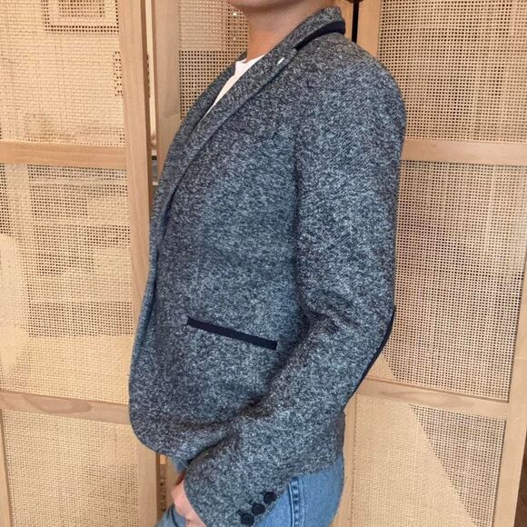 TOMMY HILFIGER Buttoned Heather Blazer Jacket size 2 - Picture 2 of 7